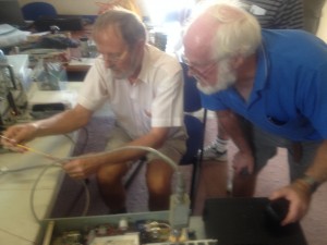 Doug and Ron checking the khune transverter