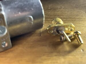 Diode solded to pin and base