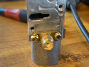 Place probe with diode inside of horn